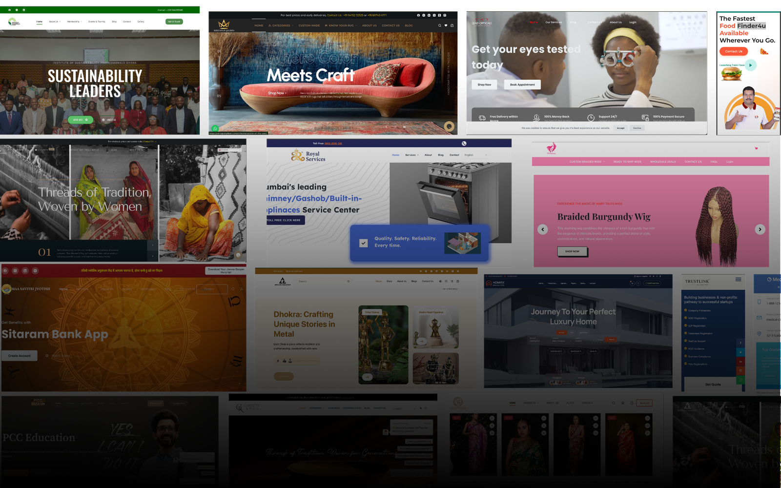 Websites designed and developed by Flutebyte