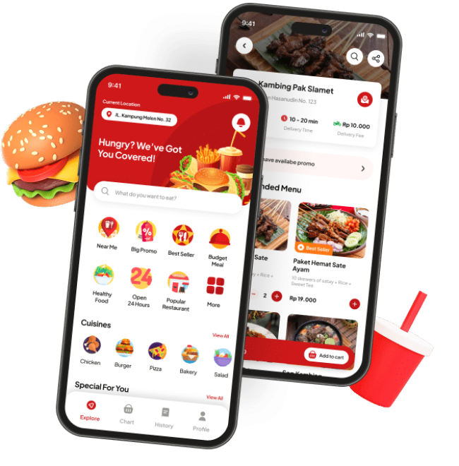 Food delivery mobile application developed by Flutebyte